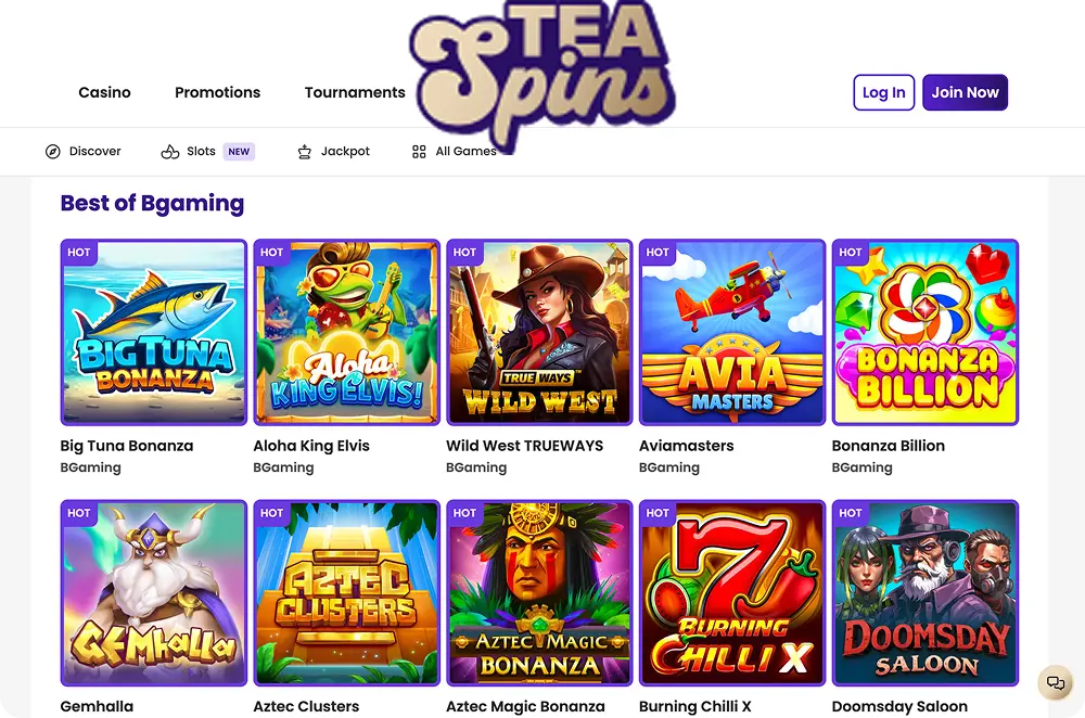TeaSpins slots