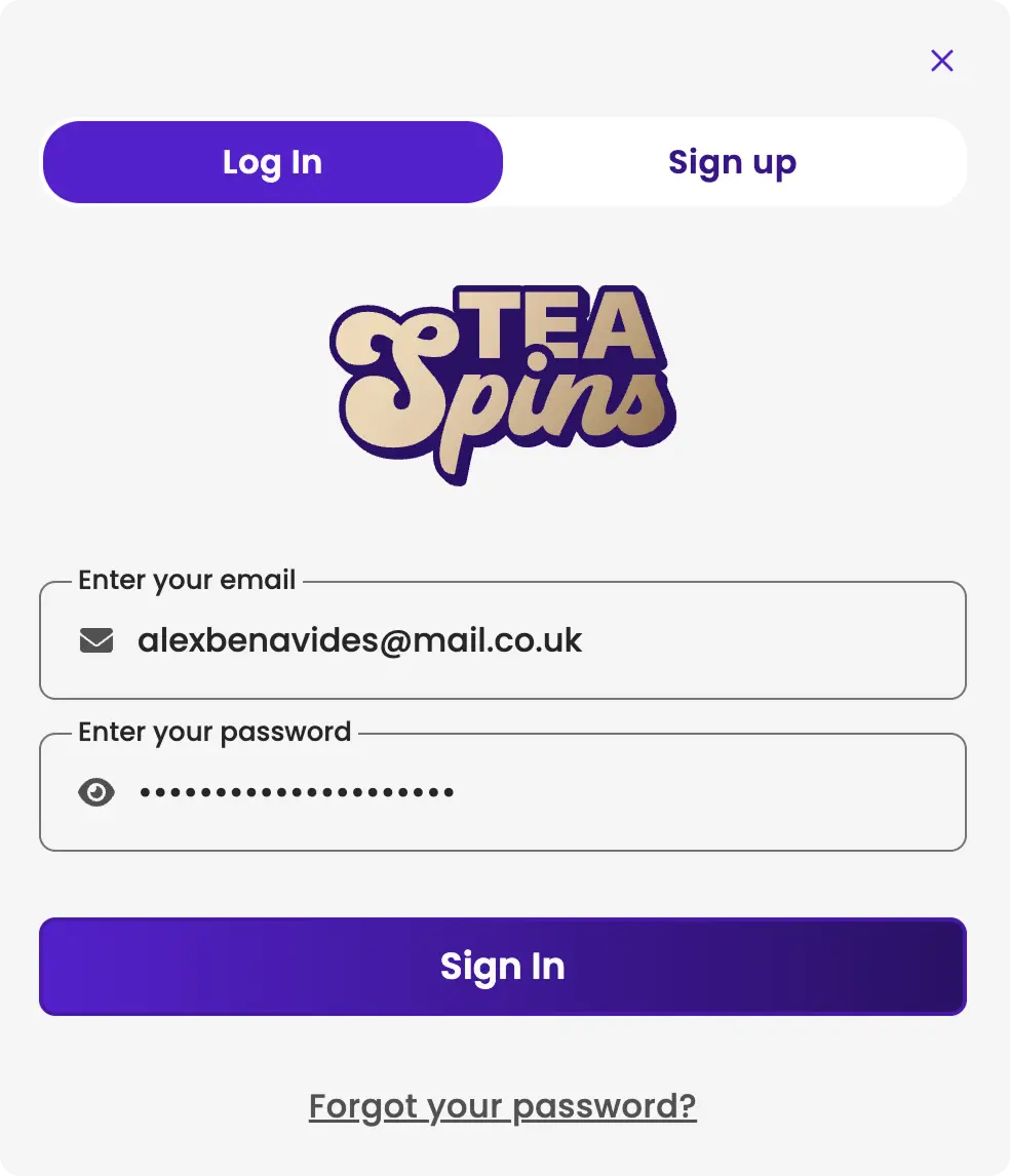 tea spins casino login